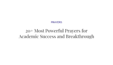 20+ Most Powerful Prayers for Academic Success and Breakthrough