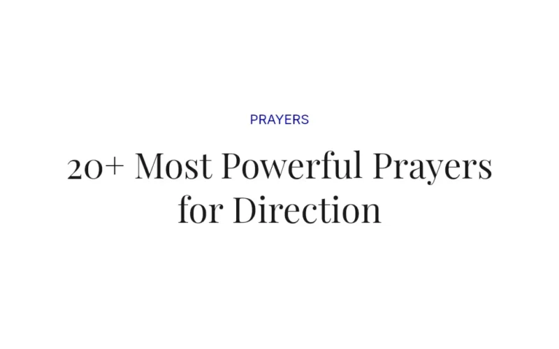 20+ Most Powerful Prayers for Direction