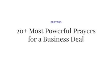 20+ Most Powerful Prayers for a Business Deal