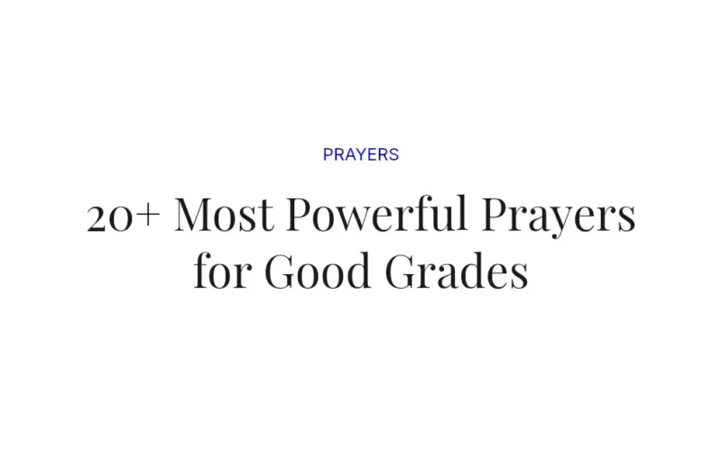 20+ Most Powerful Prayers for Good Grades