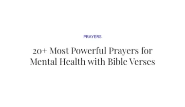 20+ Most Powerful Prayers for Mental Health with Bible Verses