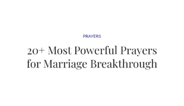 20+ Most Powerful Prayers for Marriage Breakthrough