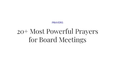 20+ Most Powerful Prayers for Board Meetings
