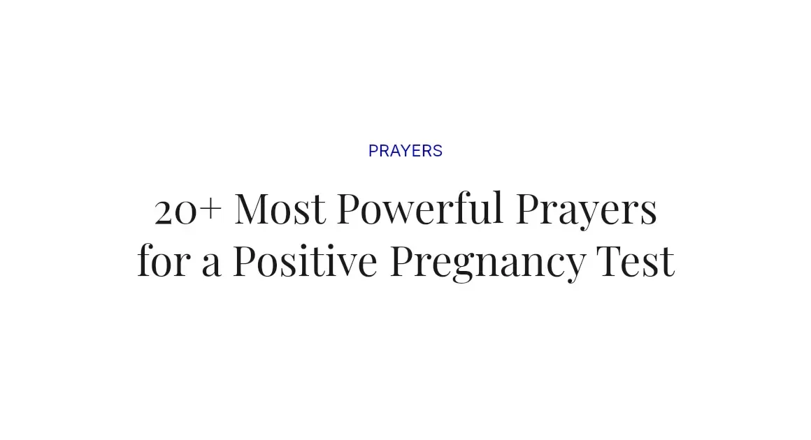 20+ Most Powerful Prayers for a Positive Pregnancy Test