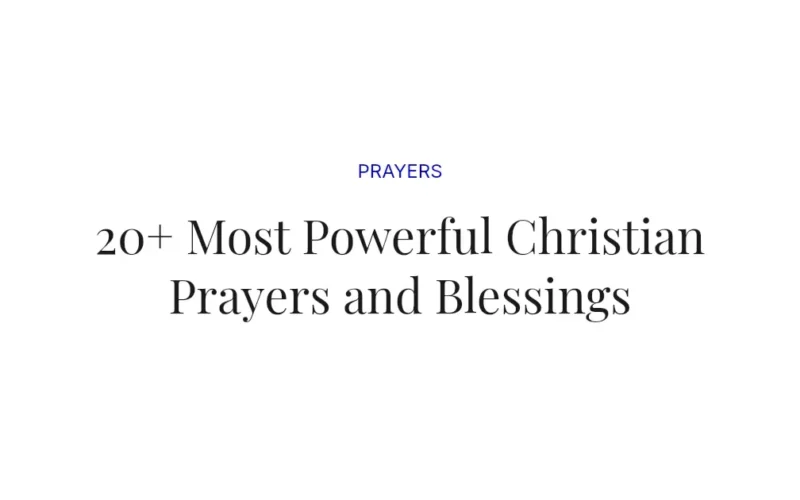 20+ Most Powerful Christian Prayers and Blessings