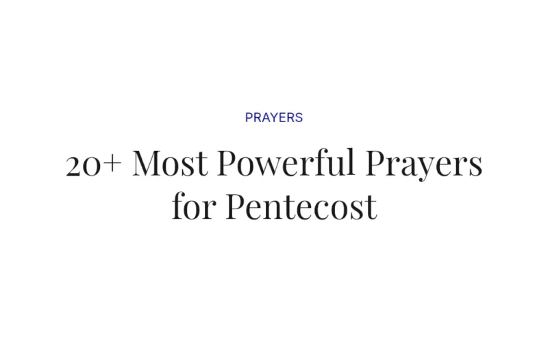 20+ Most Powerful Prayers for Pentecost