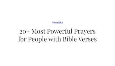 20+ Most Powerful Prayers for People with Bible Verses