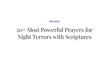 20+ Most Powerful Prayers for Night Terrors with Scriptures