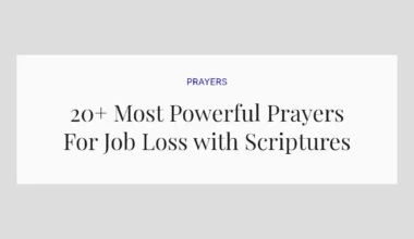 20+ Most Powerful Prayers For Job Loss with Scriptures