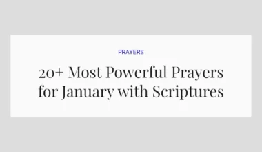 20+ Most Powerful Prayers for January with Scriptures