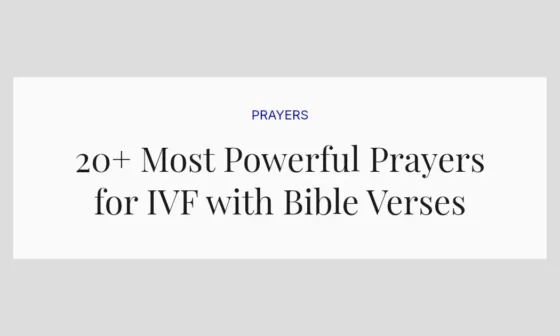 20+ Most Powerful Prayers for IVF with Bible Verses