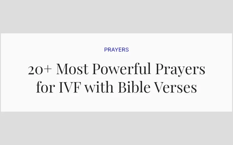 20+ Most Powerful Prayers for IVF with Bible Verses