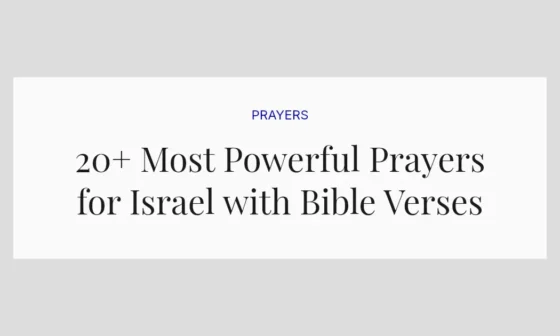 20+ Most Powerful Prayers for Israel with Bible Verses
