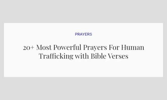 20+ Most Powerful Prayers For Human Trafficking with Bible Verses