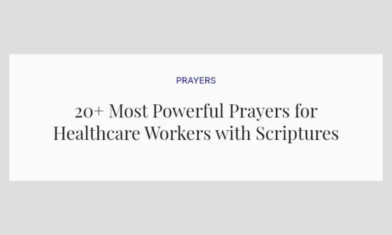 20+ Most Powerful Prayers for Healthcare Workers with Scriptures