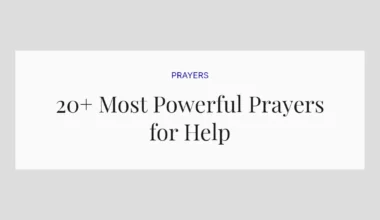 20+ Most Powerful Prayers for Help