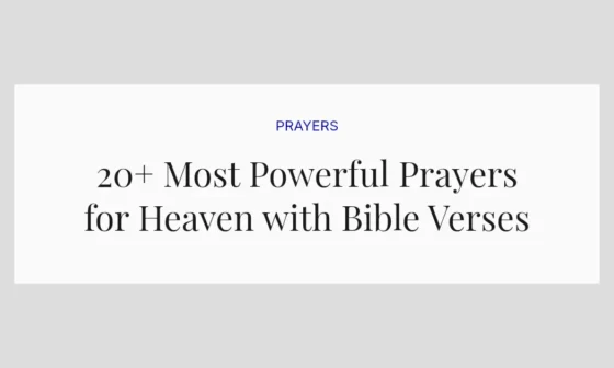 20+ Most Powerful Prayers for Heaven with Bible Verses