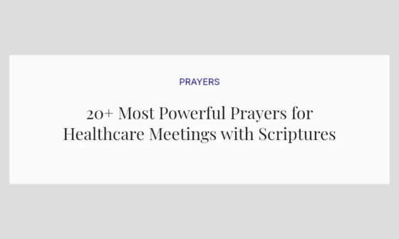20+ Most Powerful Prayers for Healthcare Meetings with Scriptures