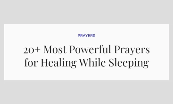 20+ Most Powerful Prayers for Healing While Sleeping