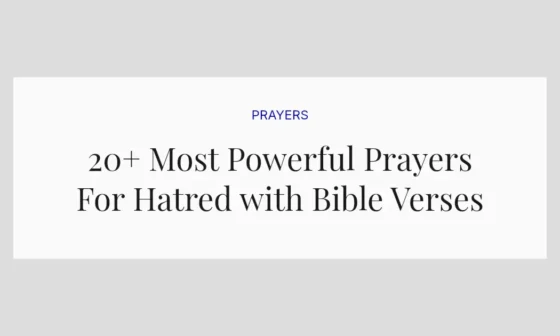 20+ Most Powerful Prayers For Hatred with Bible Verses