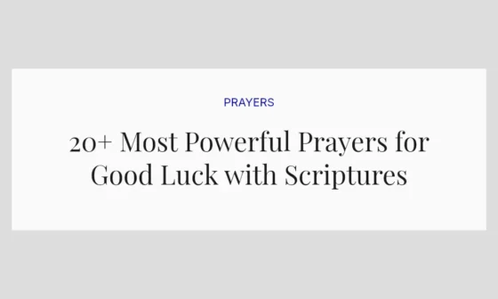 20+ Most Powerful Prayers for Good Luck with Scriptures