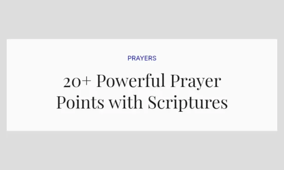 20+ Powerful Prayer Points with Scriptures