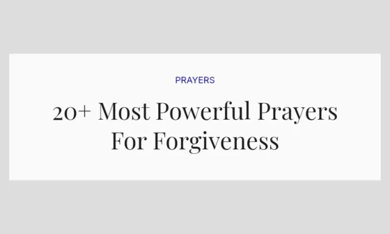20+ Most Powerful Prayers For Forgiveness