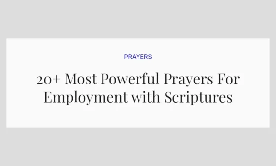 20+ Most Powerful Prayers For Employment with Scriptures