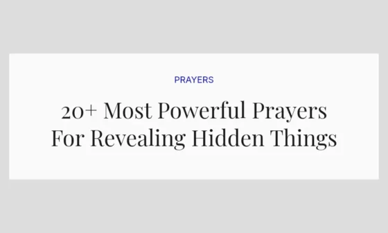20+ Most Powerful Prayers For Revealing Hidden Things
