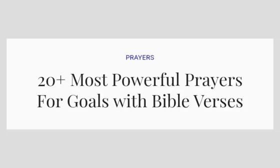 20+ Most Powerful Prayers For Goals with Bible Verses