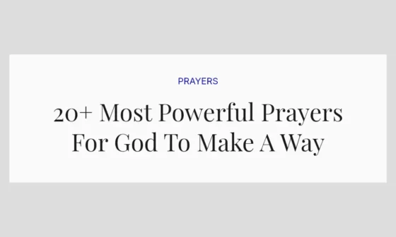 20+ Most Powerful Prayers For God To Make A Way
