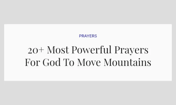 20+ Most Powerful Prayers For God To Move Mountains