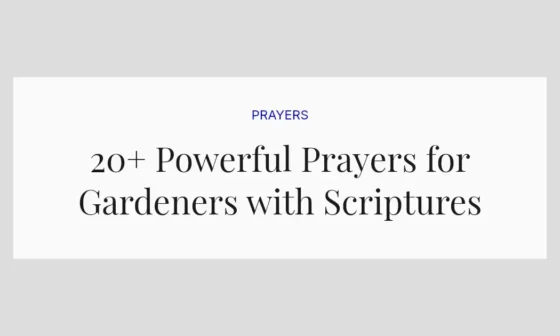 20+ Powerful Prayers for Gardeners with Scriptures