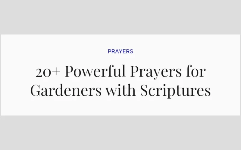 20+ Powerful Prayers for Gardeners with Scriptures