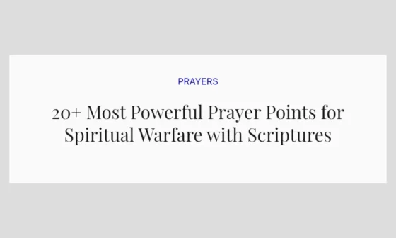 20+ Most Powerful Prayer Points for Spiritual Warfare with Scriptures