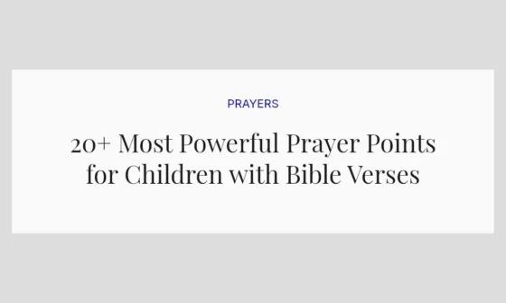 20+ Most Powerful Prayer Points for Children with Bible Verses
