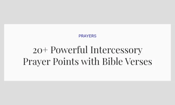 20+ Powerful Intercessory Prayer Points with Bible Verses