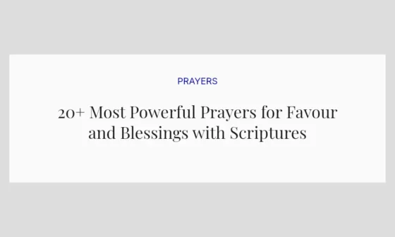 20+ Most Powerful Prayers for Favour and Blessings with Scriptures
