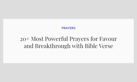 20+ Most Powerful Prayers for Favour and Breakthrough with Bible Verses