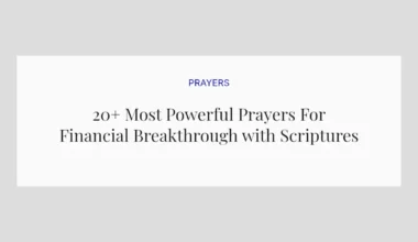 20+ Most Powerful Prayers For Financial Breakthrough with Scriptures