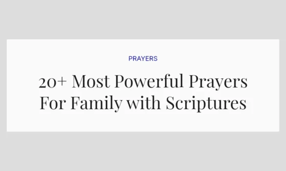 20+ Most Powerful Prayers For Family with Scriptures