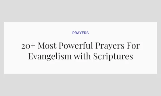 20+ Most Powerful Prayers For Evangelism with Scriptures