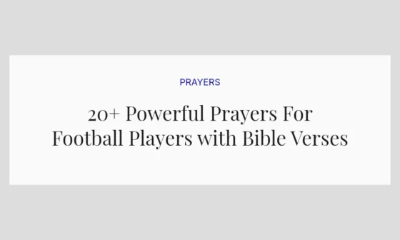 20+ Powerful Prayers For Football Players with Bible Verses