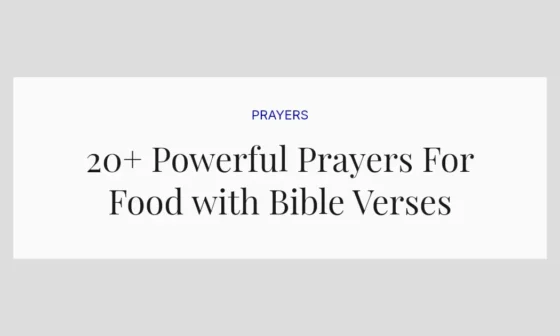 20+ Powerful Prayers For Food with Bible Verses