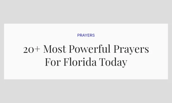 20+ Most Powerful Prayers For Florida Today