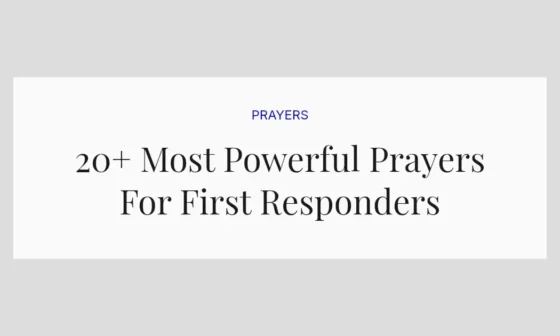 20+ Most Powerful Prayers For First Responders