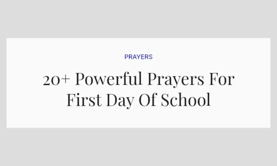 20+ Powerful Prayers For First Day Of School
