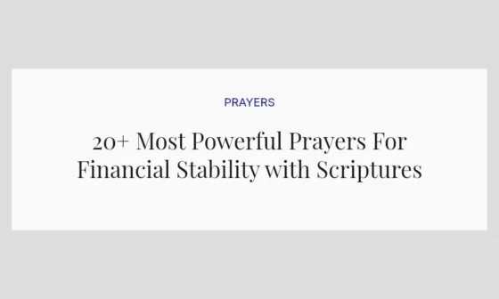 20+ Most Powerful Prayers For Financial Stability with Scriptures