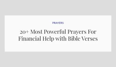 20+ Most Powerful Prayers For Financial Help with Bible Verses