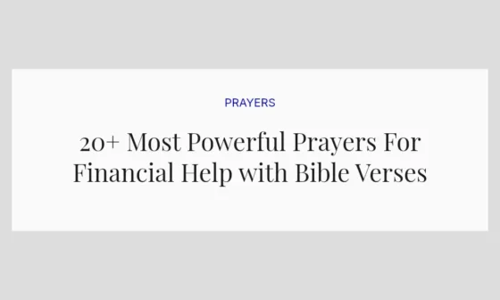 20+ Most Powerful Prayers For Financial Help with Bible Verses